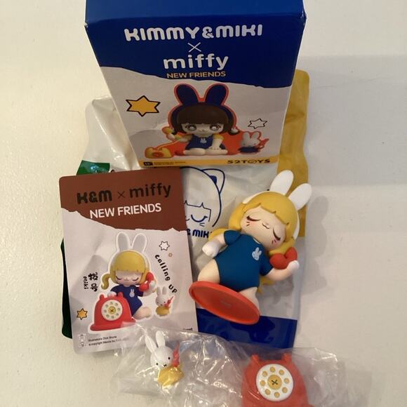 Kimmy & Miki x Miffy x 52Toys New Friends Calling Up Blind Box - Picture 1 of 3